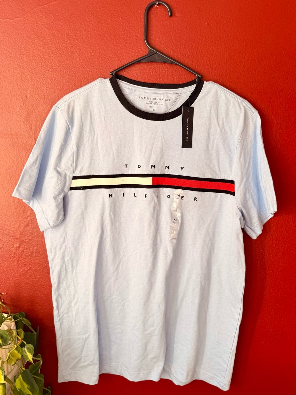 Tommy Hilfiger Crewneck Signature Stripe Ringer T-Shirt - Medium